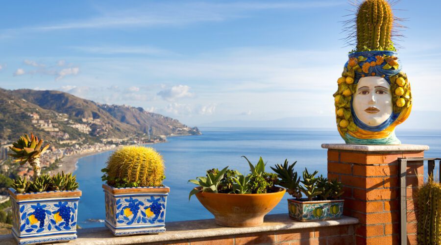 A view of Taormina, the final stage of Sicily Bike Tour