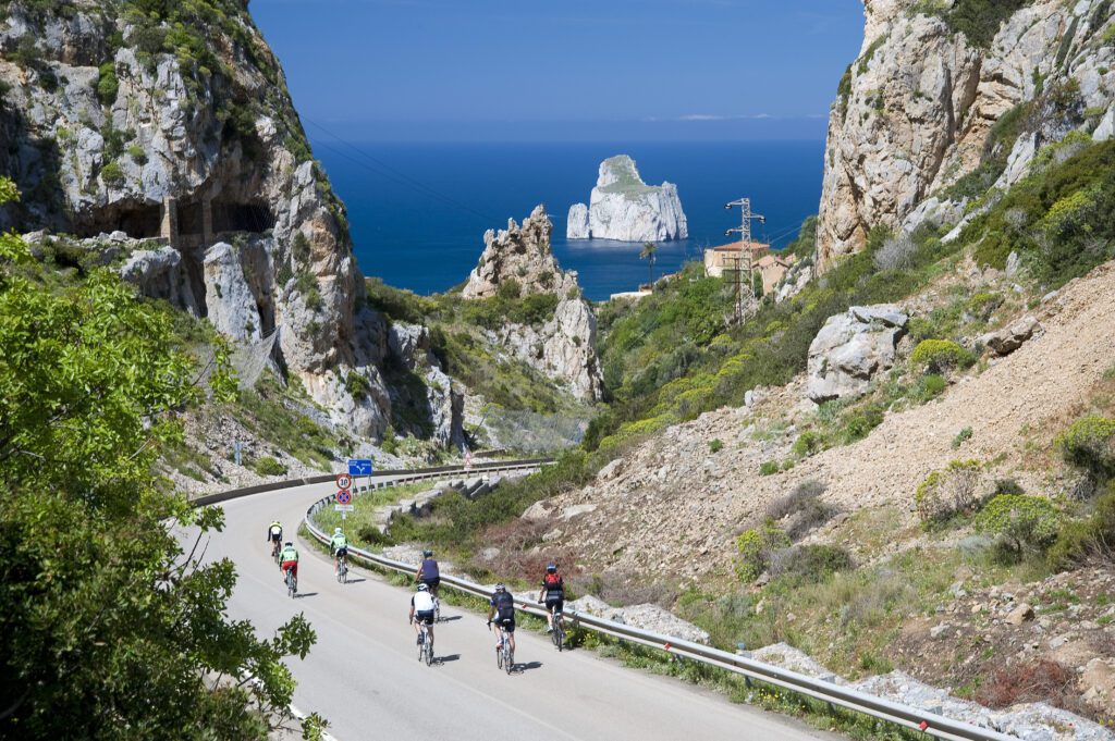 Sardinia bike tour: downhill to Masua