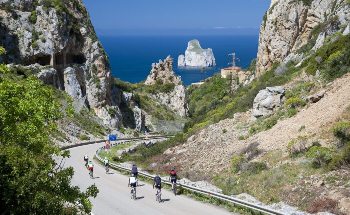 Sardinia bike tour: downhill to Masua