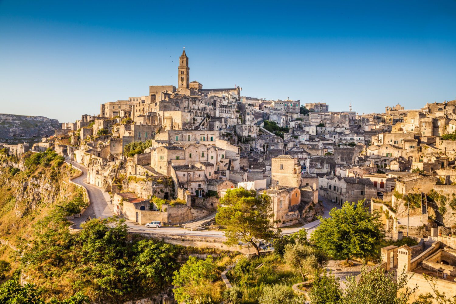 A view of Matera, the city of Sassi, Italy