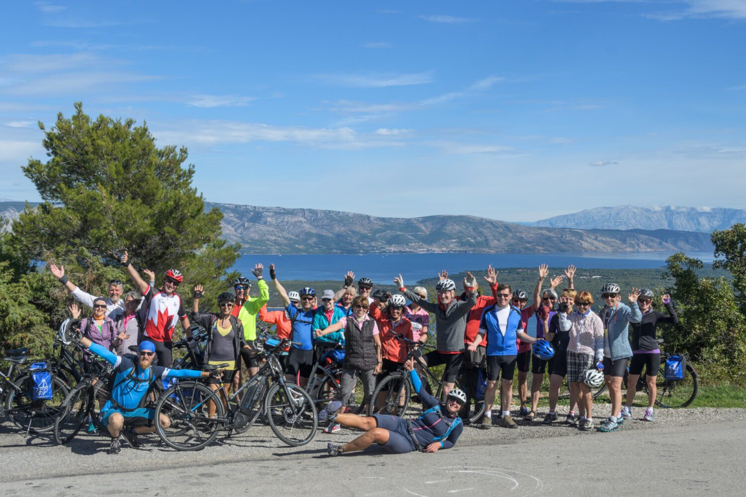 A cycling Group in Dalmazia Croatia