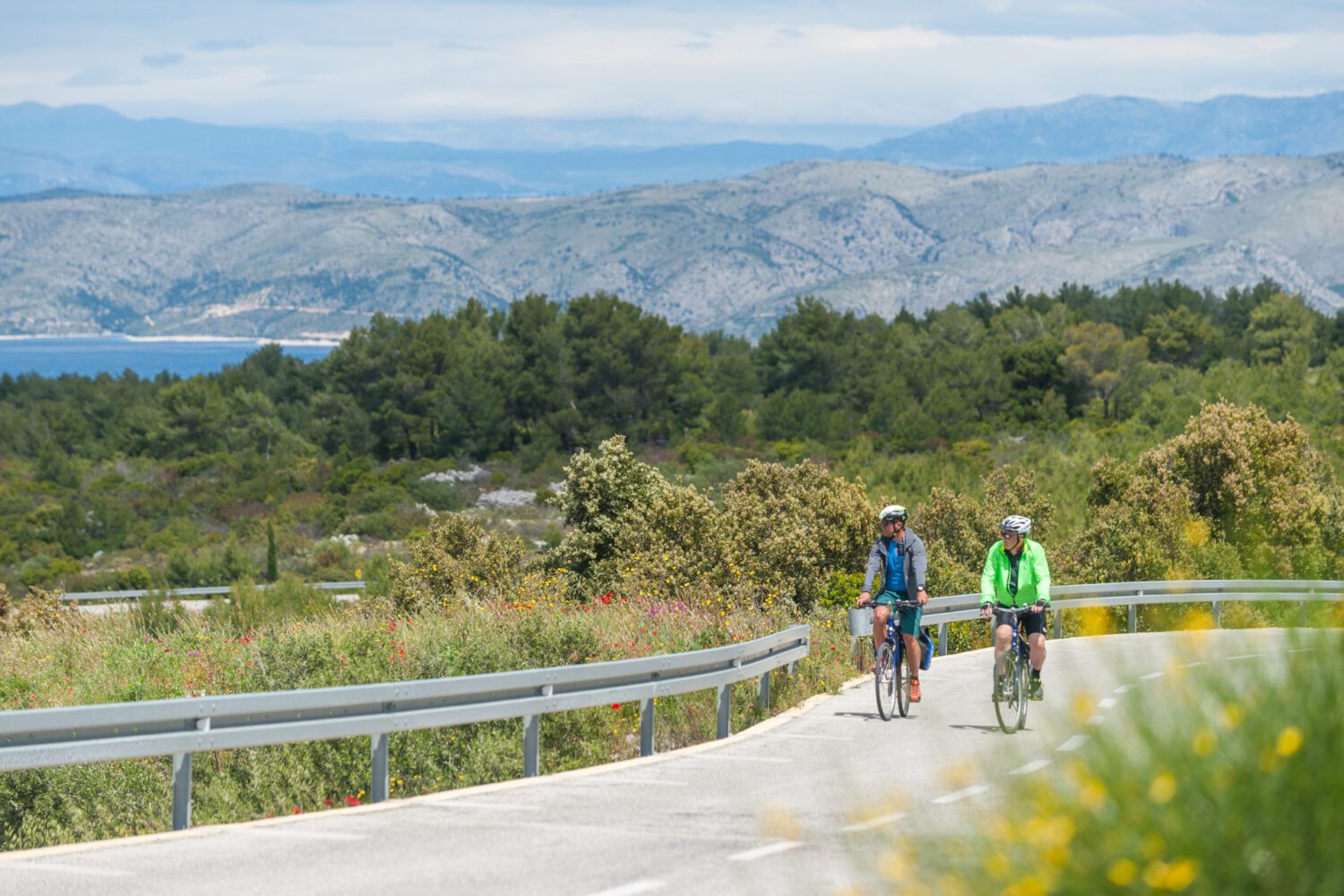 Cycling in Hvar island in Dalmazia Croatia