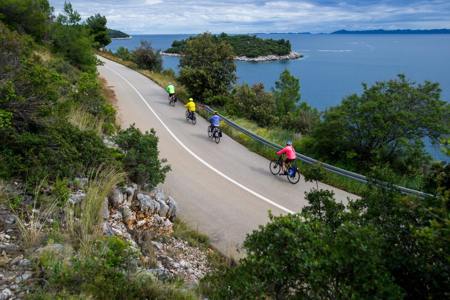 Cycling in Korcula in Dalmazia Croatia