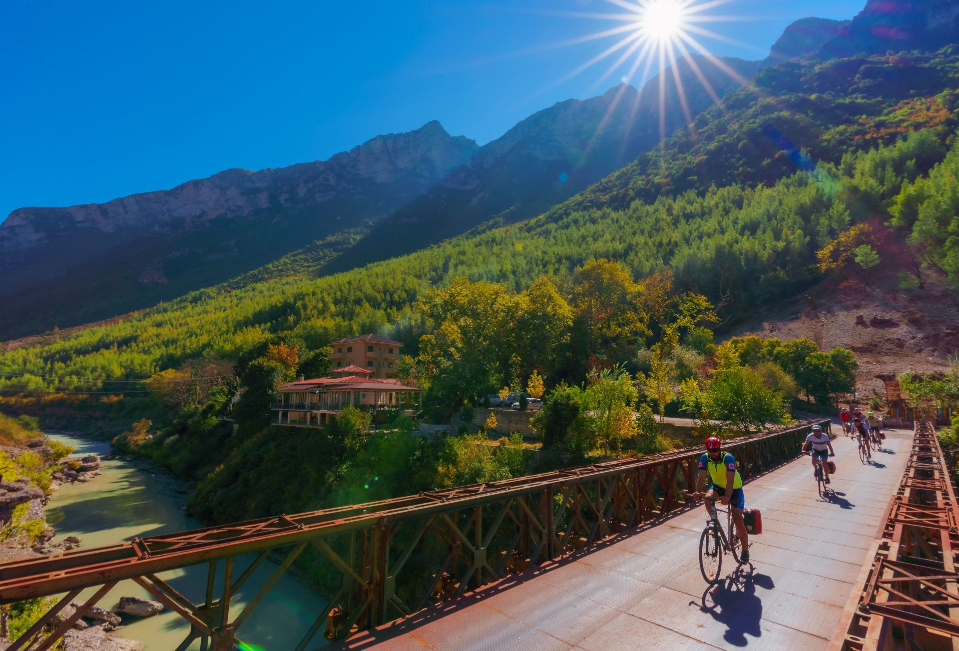 The wild nature of Albania during a bike tour