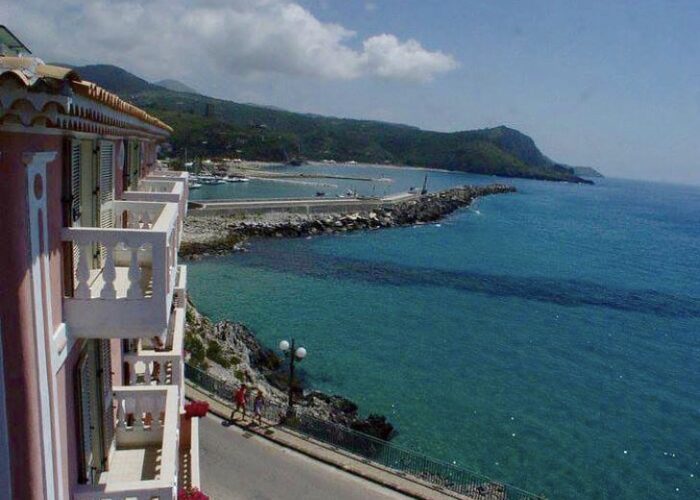 Panorama from Albergo Tirreno balcony
