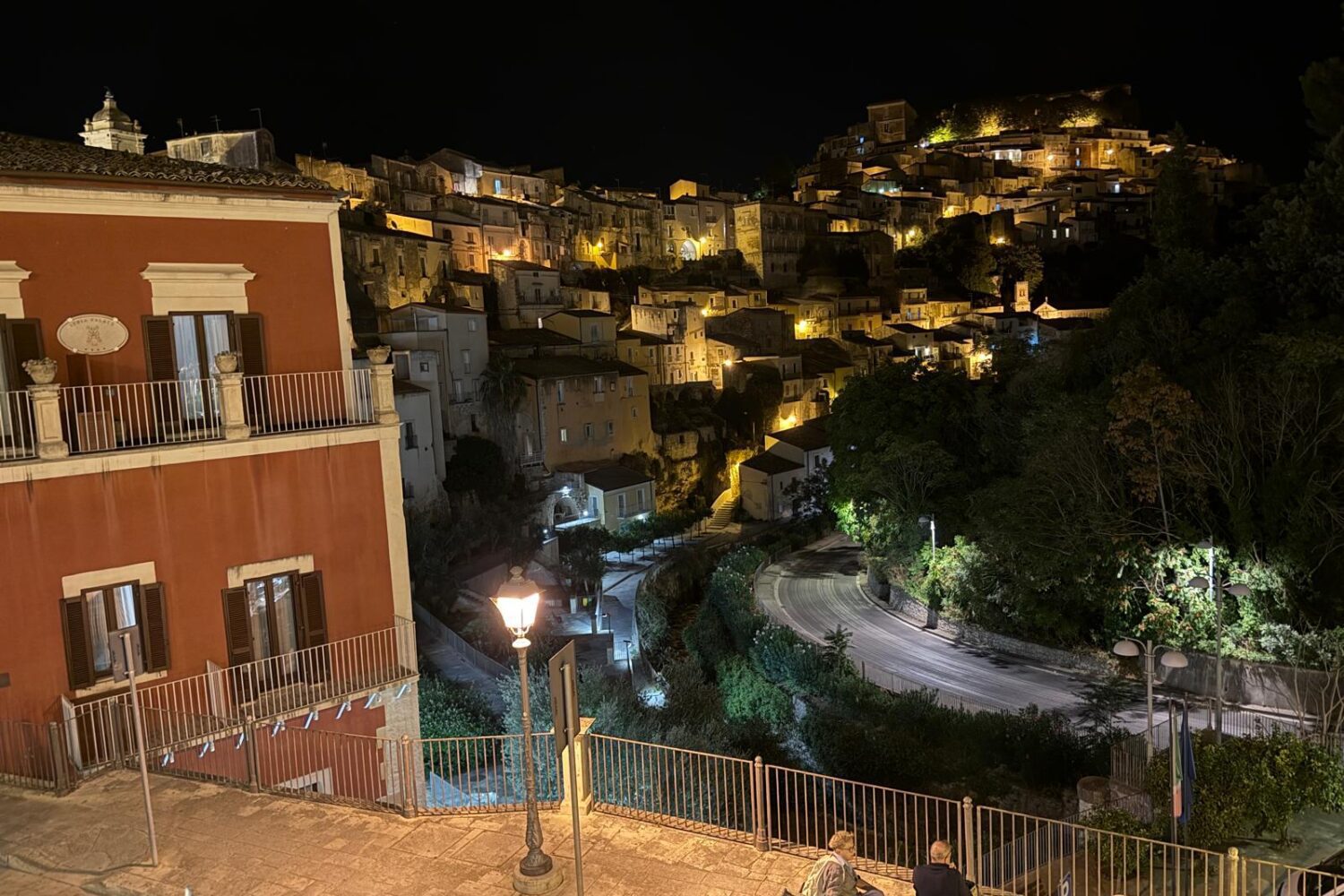 A view of Ragusa Ibla by night